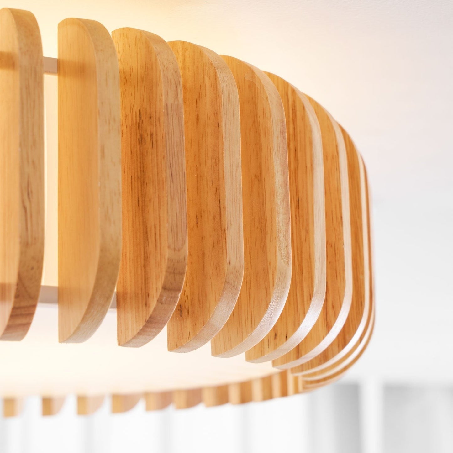 Oakflare Slatted Wood Ceiling Lamp