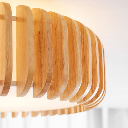 Oakflare Slatted Wood Ceiling Lamp