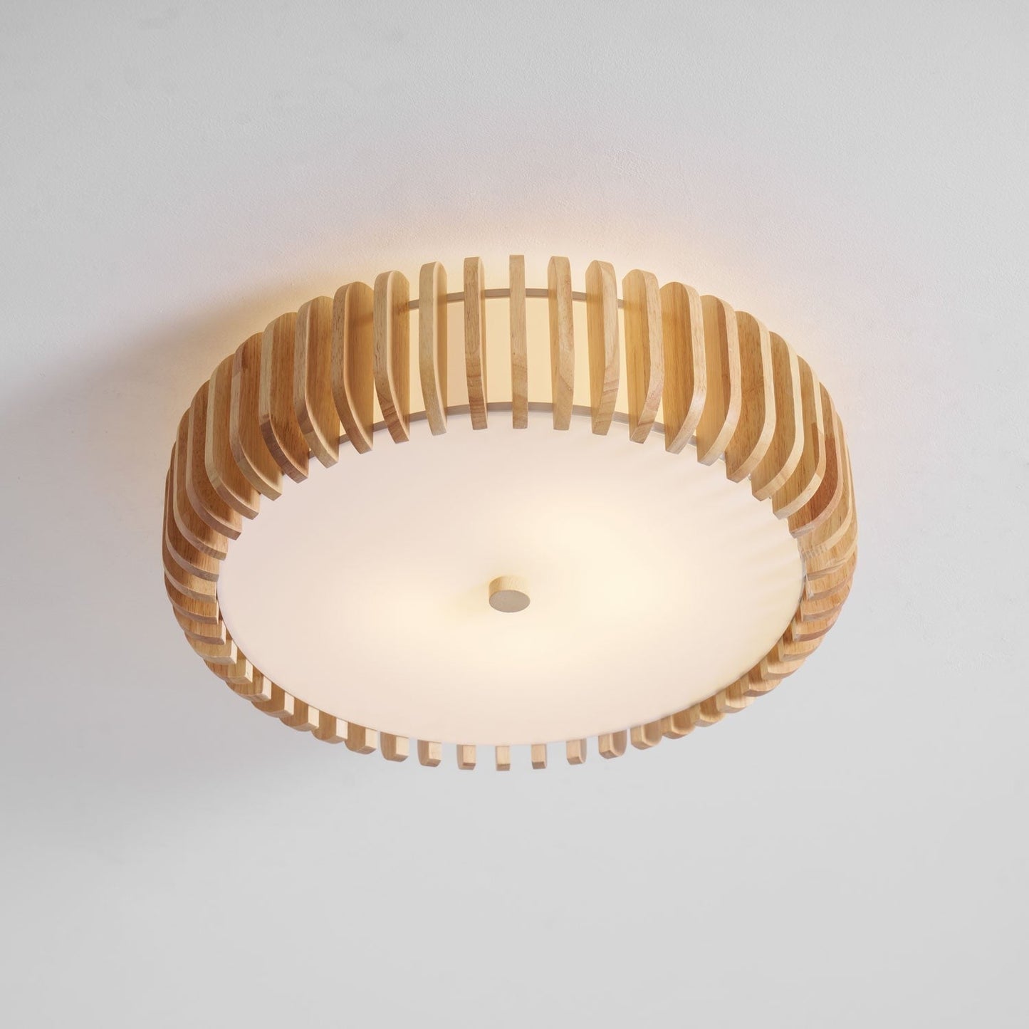 Oakflare Slatted Wood Ceiling Lamp