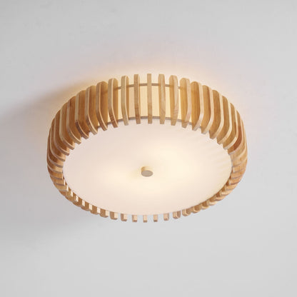 Oakflare Slatted Wood Ceiling Lamp
