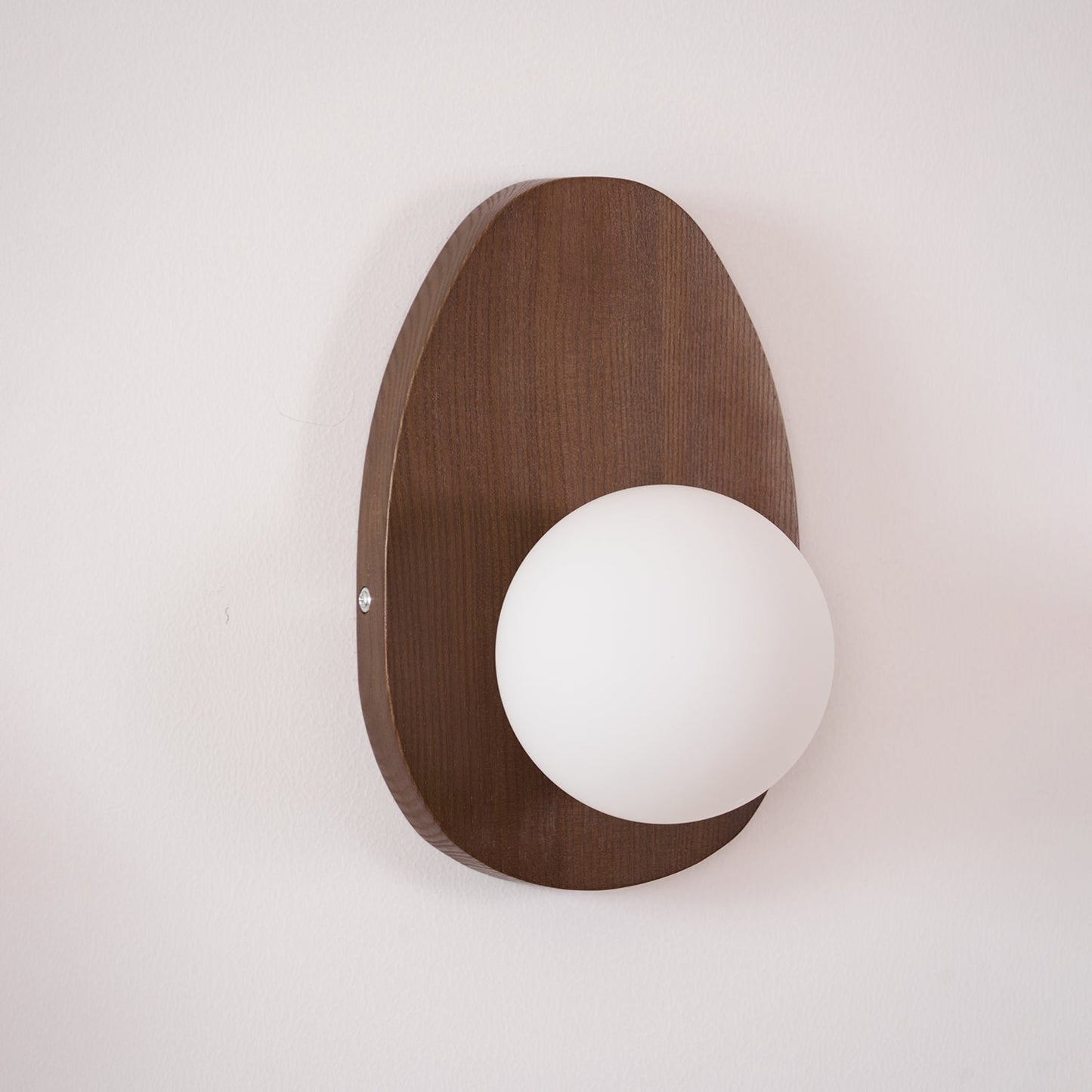 Orba Walnut Globe Wall Lamp