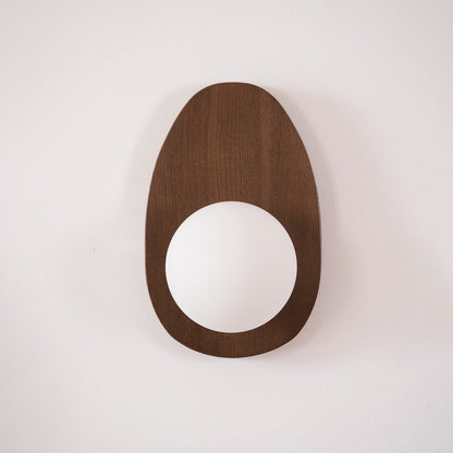 Orba Walnut Globe Wall Lamp