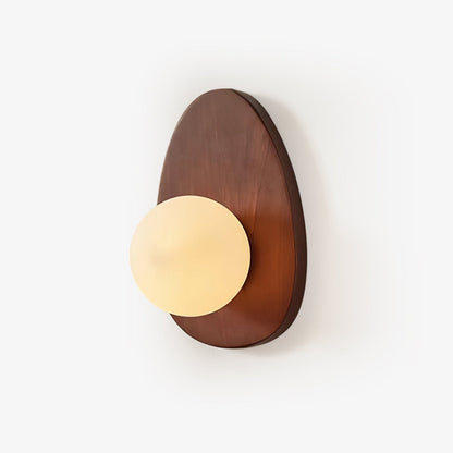 Orba Walnut Globe Wall Lamp
