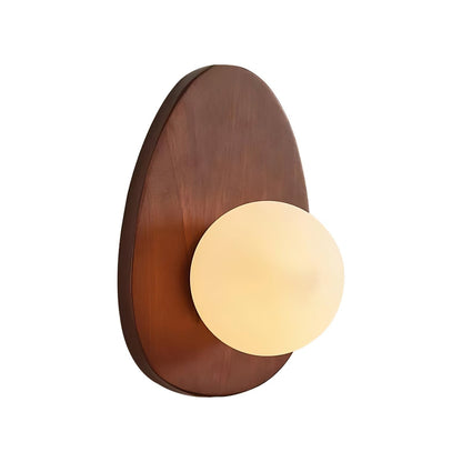 Orba Walnut Globe Wall Lamp