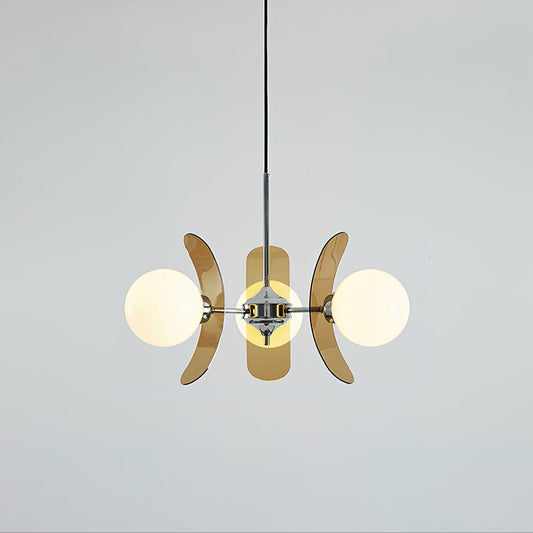 Phosphorescent Glass Arm Chandelier