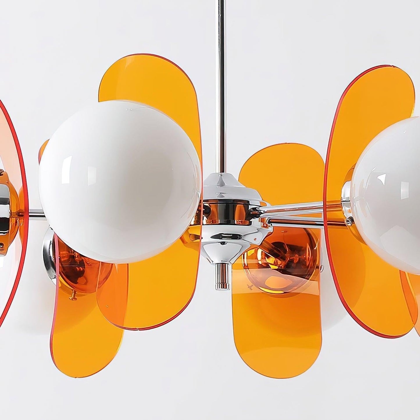 Phosphorescent Glass Arm Chandelier