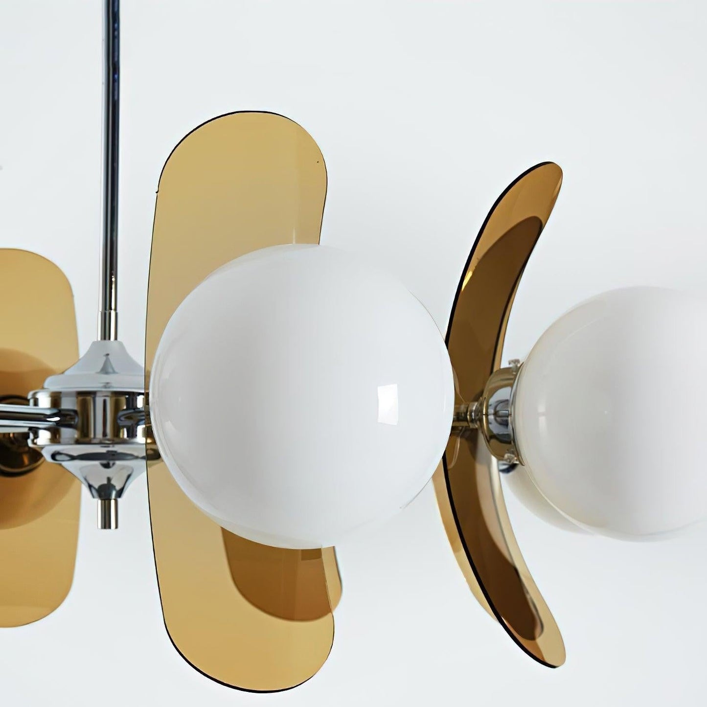 Phosphorescent Glass Arm Chandelier