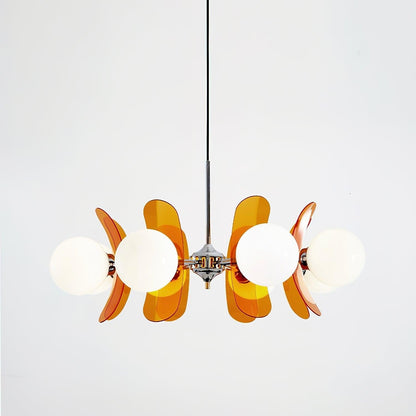 Phosphorescent Glass Arm Chandelier