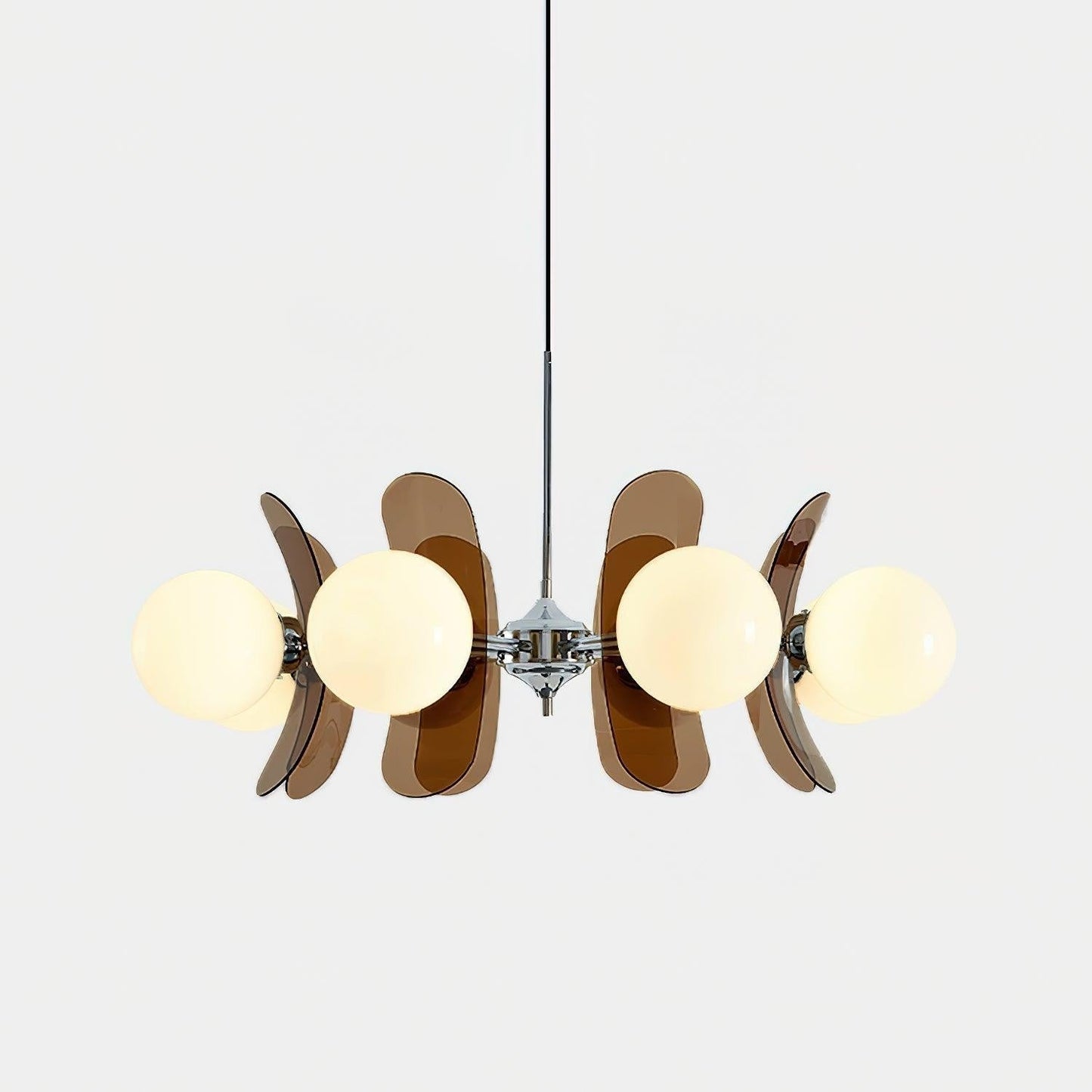 Phosphorescent Glass Arm Chandelier