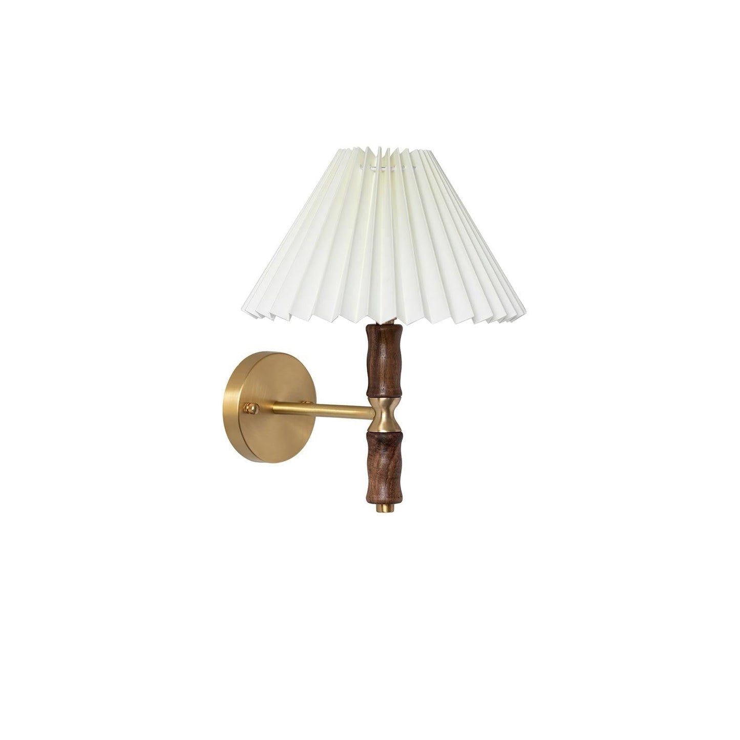 Pleated Walnut Fabric Wall Sconce