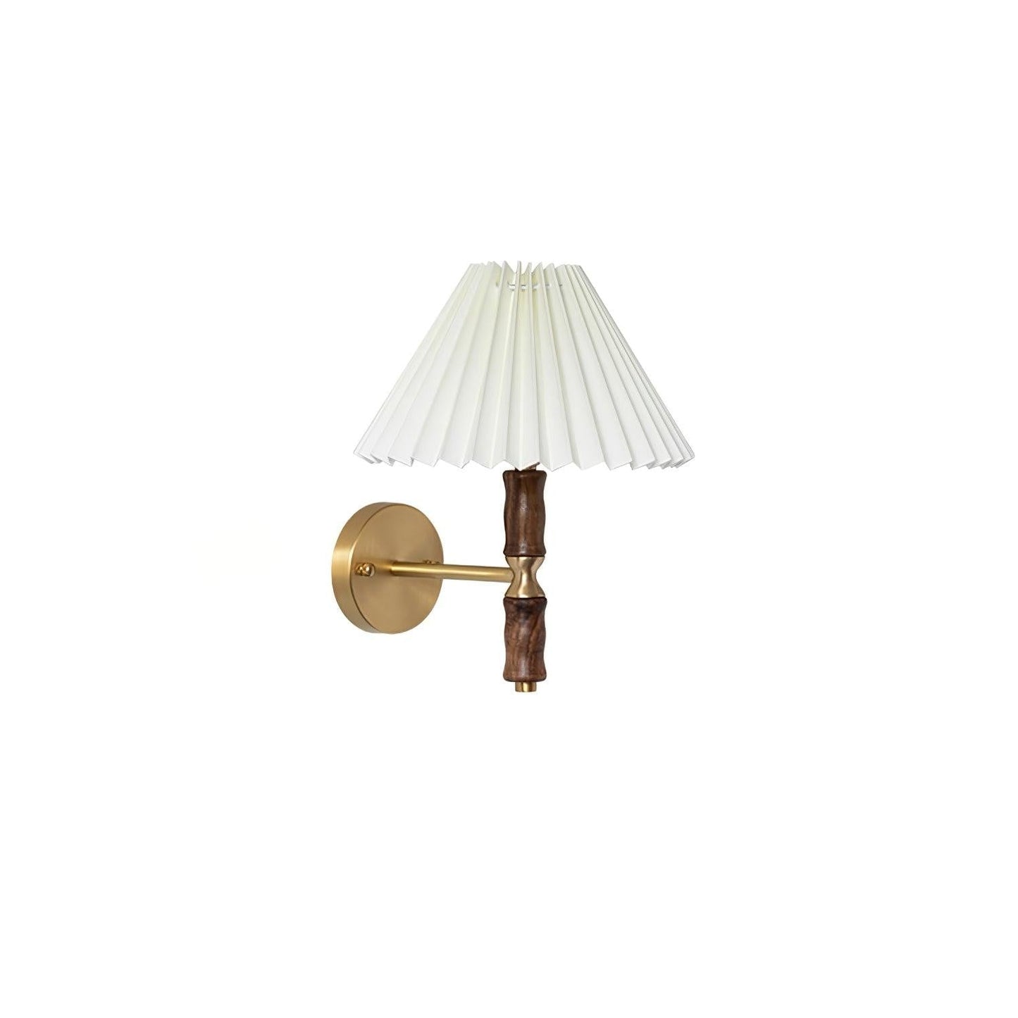 Pleated Walnut Fabric Wall Sconce