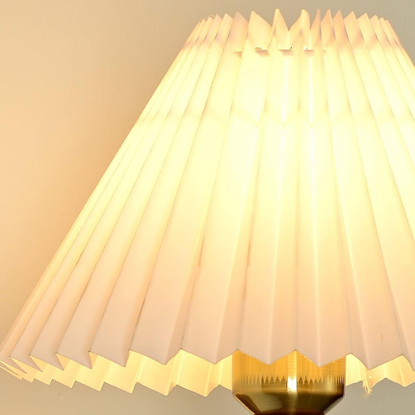 Pleated Walnut Fabric Wall Sconce