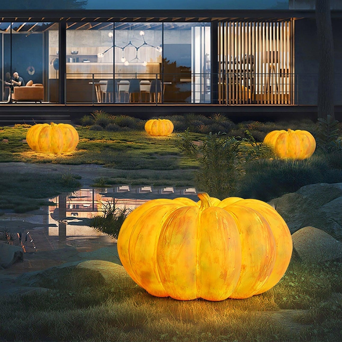 Portable Pumpkin Glow Table Lamp