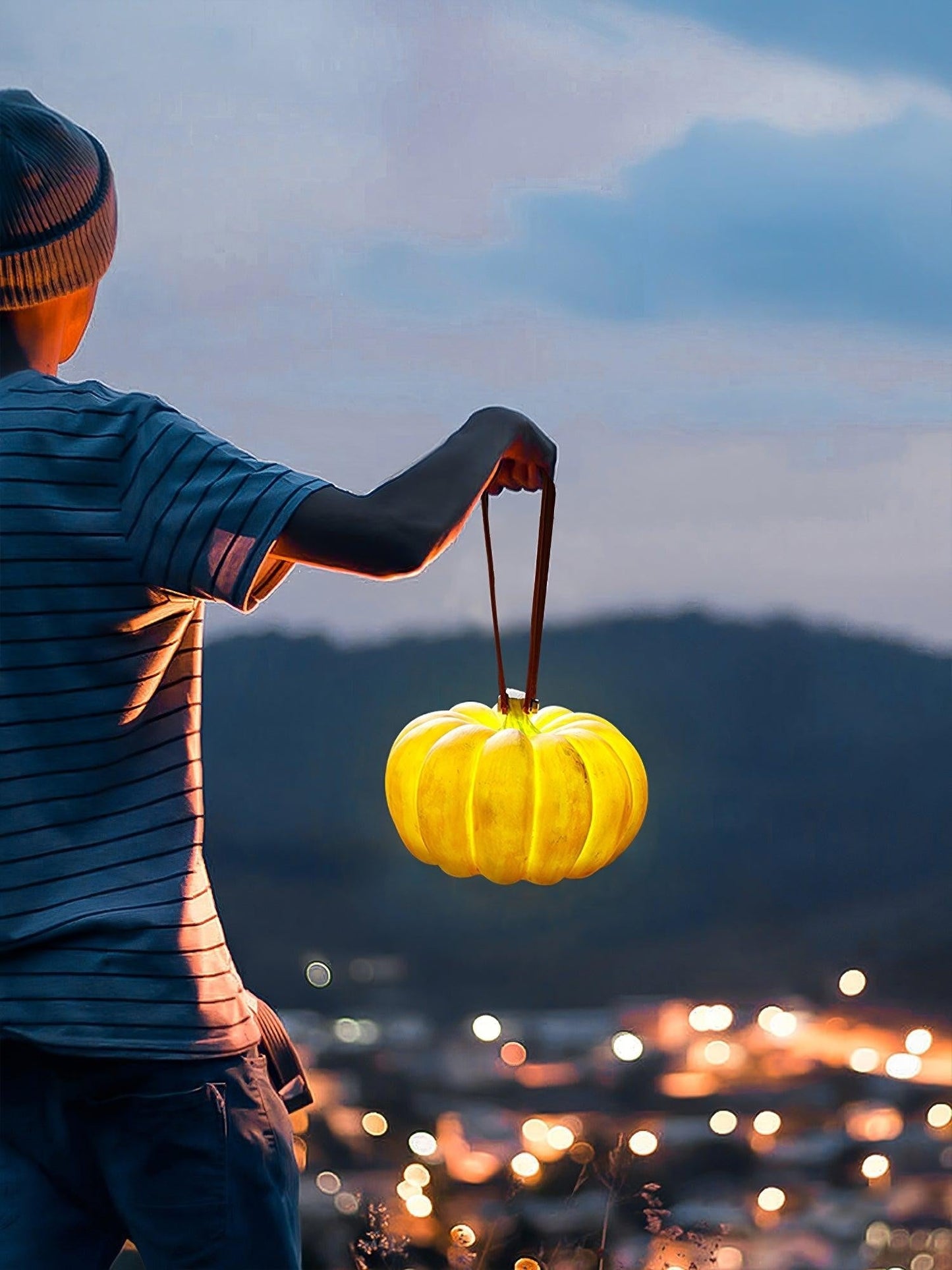Portable Pumpkin Glow Table Lamp