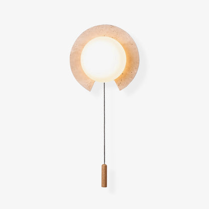 Solclip Travertine Orb Wall Light