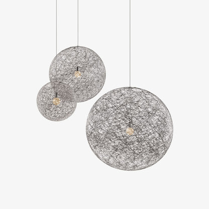 Spherical Woven Modern Pendant Light