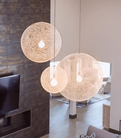 Spherical Woven Modern Pendant Light