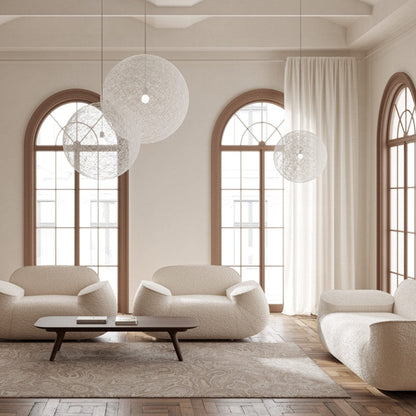 Spherical Woven Modern Pendant Light